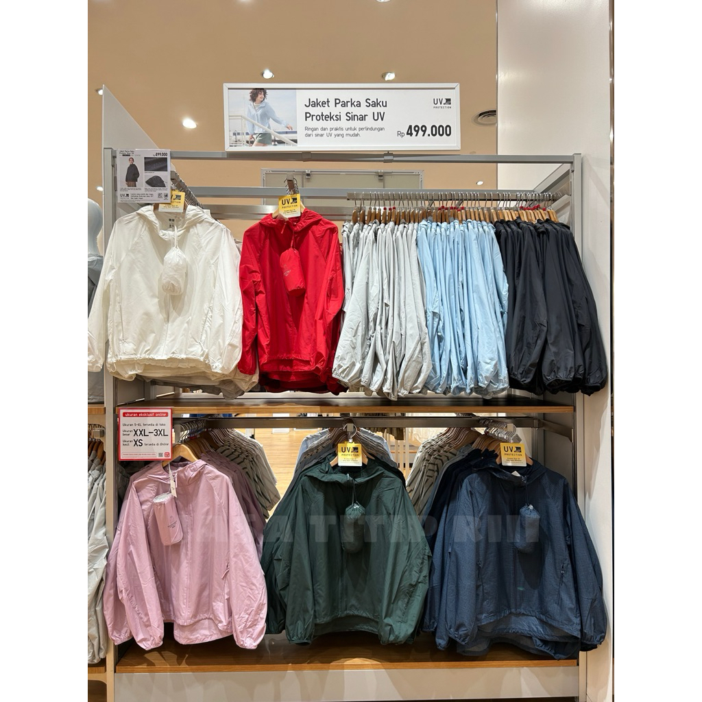 Jaket Parka Saku UV Protection WOMEN UNIQLO