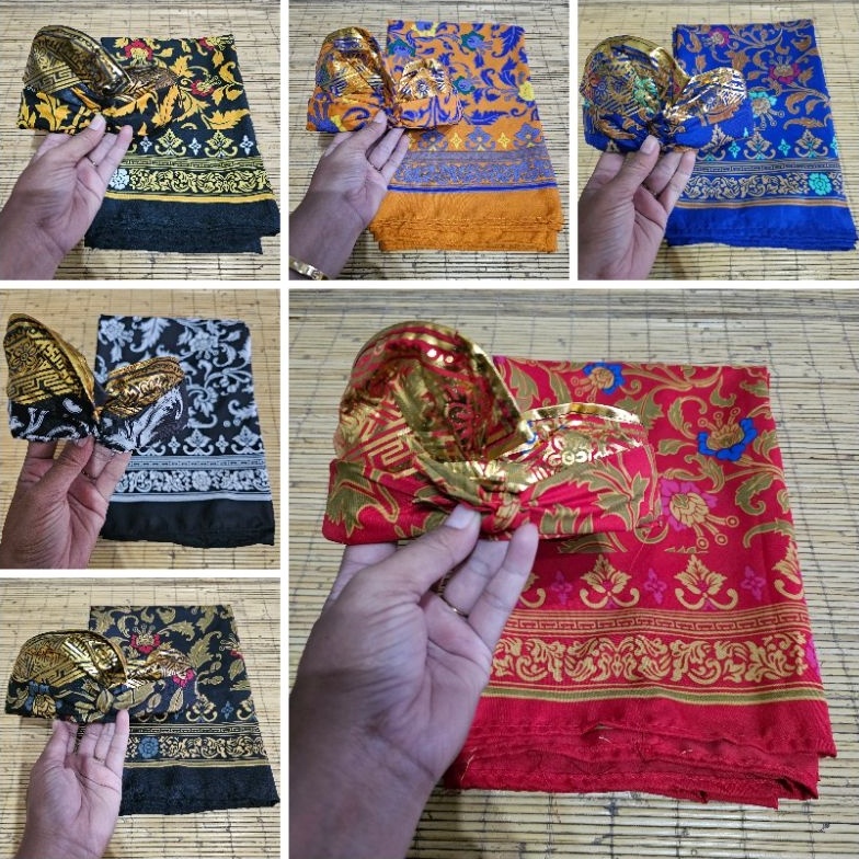 KODE P68K Set Sarung Bali Patra Dan Udeng Jadi  Sarung Motif Batik  Sarung Bali  Sarung Songket Bali