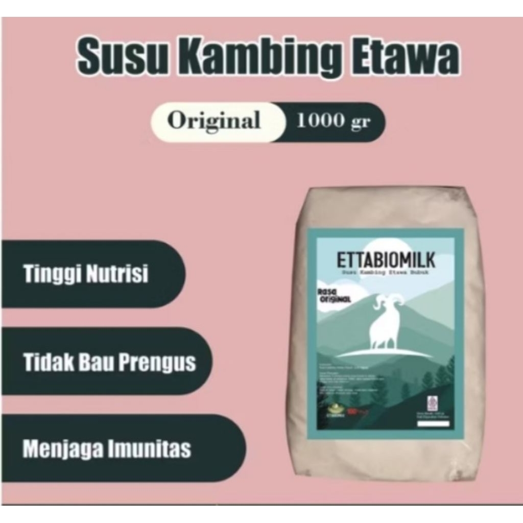 

Susu Kambing Etawa 1 Kg 90% tidak Prengus Berkhasiat