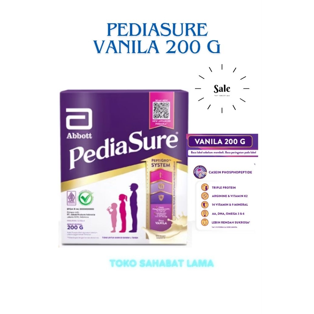 

PediaSure Vanila 200 g (1-10th) - Nutrisi Pertumbuhan