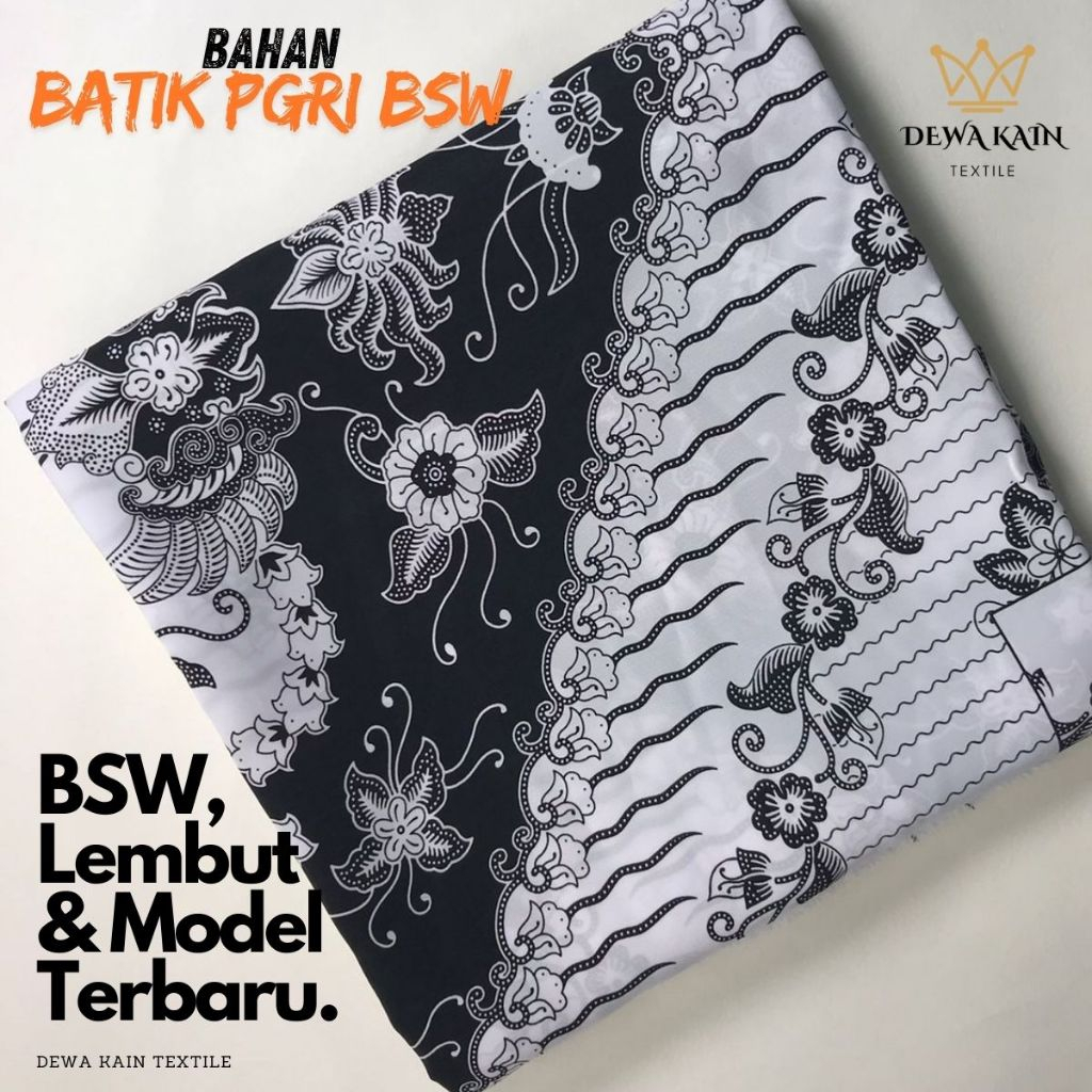 Batik Seragam PGRI Setelan Baju PNS wanita Guru PGRI GUNUNG JATI POTONGAN BSY DAN SEMI SUTRA