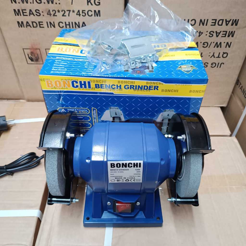 MURAH Bonchi Mesin Gerinda Duduk 6 inch - Bench Grinder Duduk Gerinda