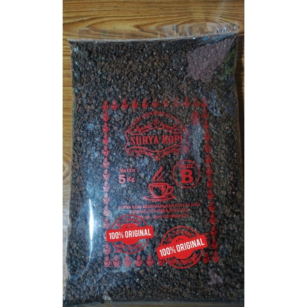 

500 gram Kopi Kasar Aceh/Kopi Saring Merk Surya Seri B