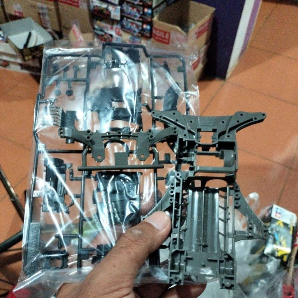 Tamiya Casis Chassis Fma Olive Grey + Gearbox Fm-a + Akar Fm-a Olive Grey