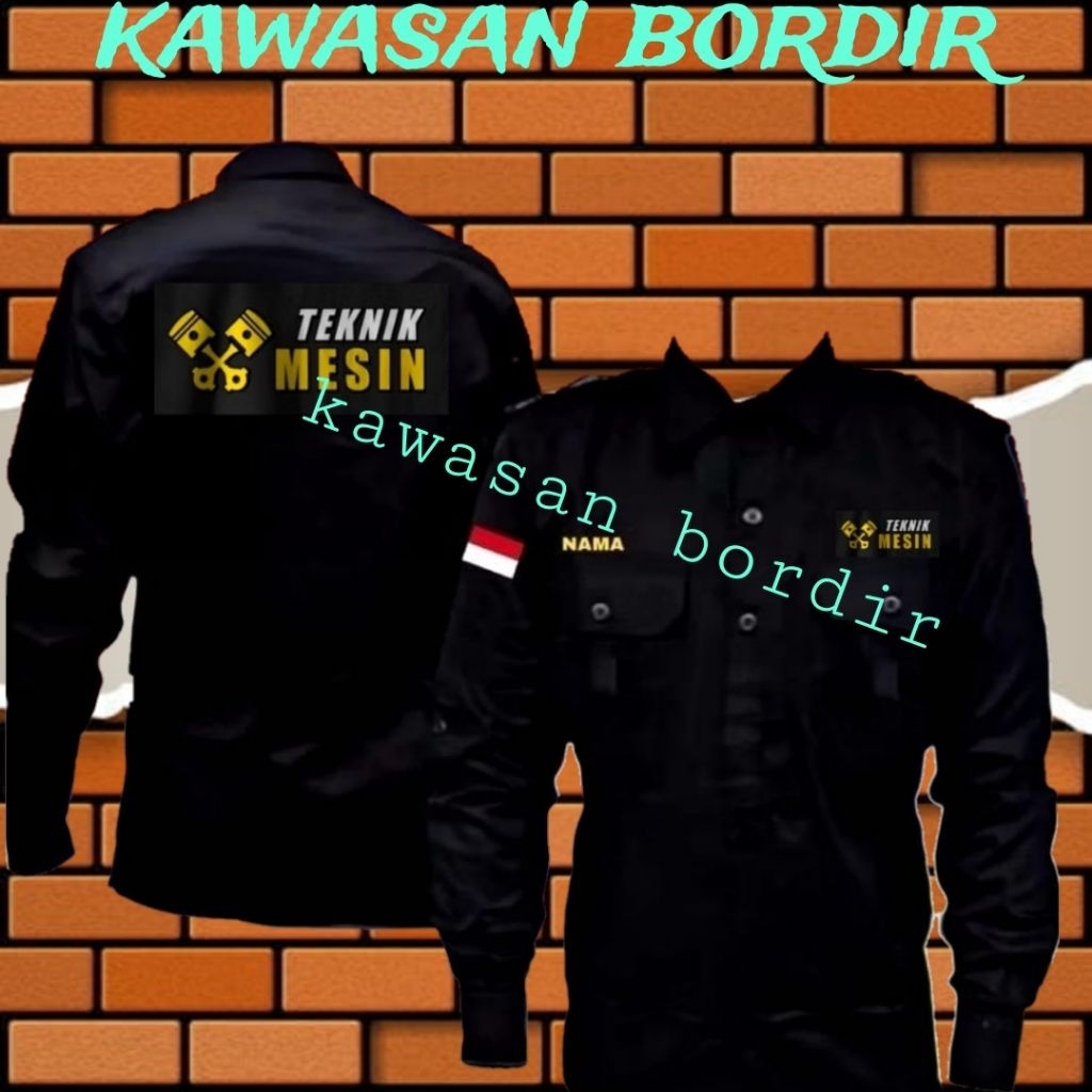 Terbaru kemeja teknik mesin seragam teknik mesin baju teknik mesin pdh teknik mesin bisa custom bord