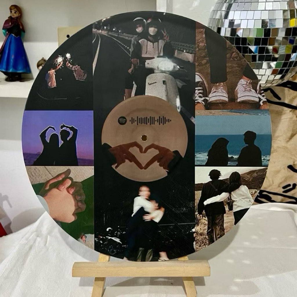 Vinyl Collage Custom Photo Piringan Hitam Foto Grid