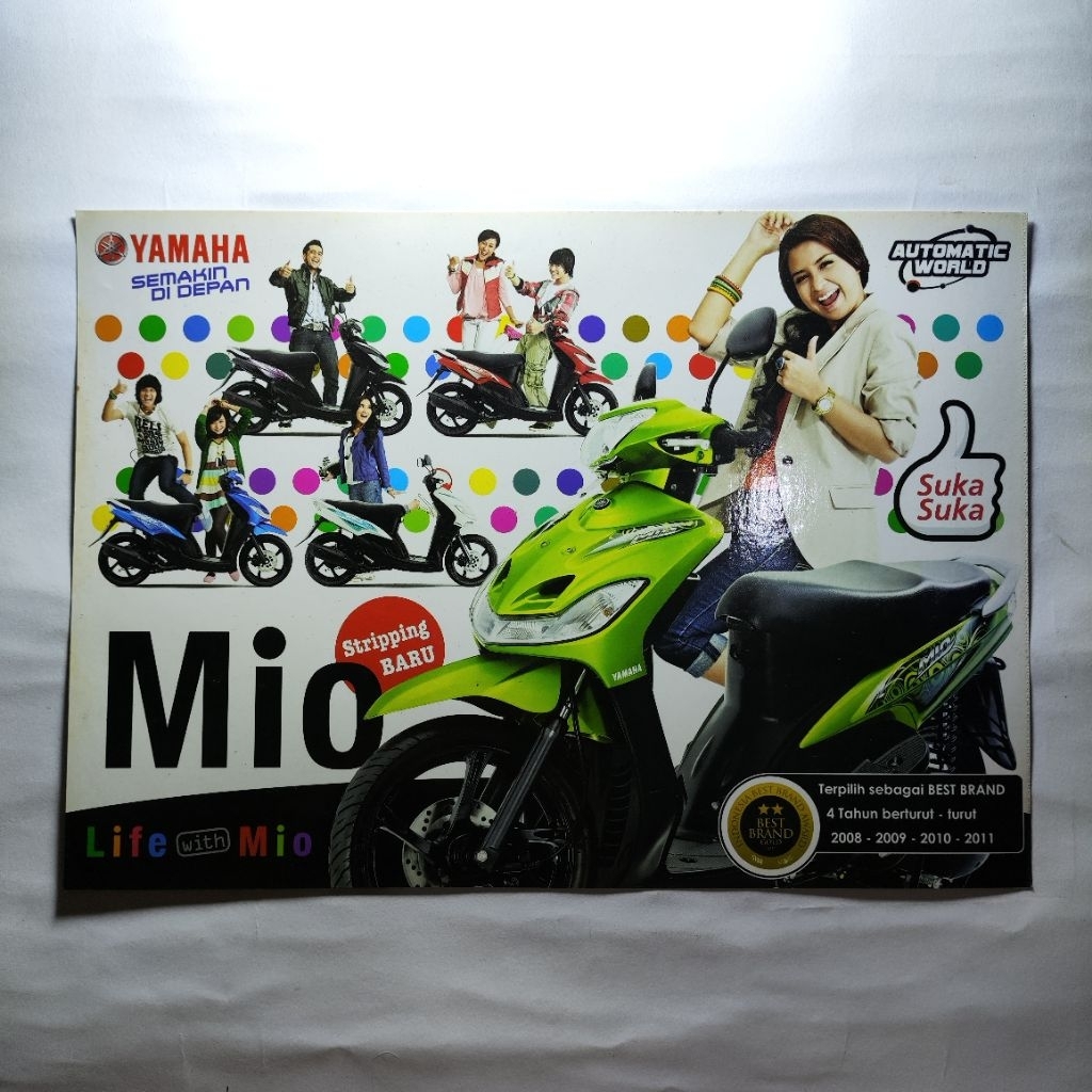 Brosur Flyer Leaflet Poster Jadul Lawas Yamaha Mio Smile Tahun 2012