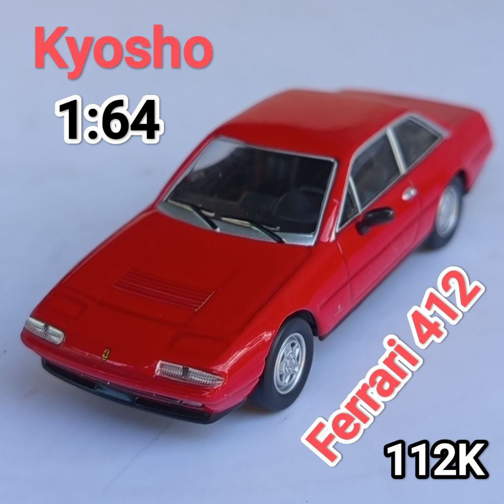 Diecast Mini Scale 64 Kyosho Ferrari 412 Merah