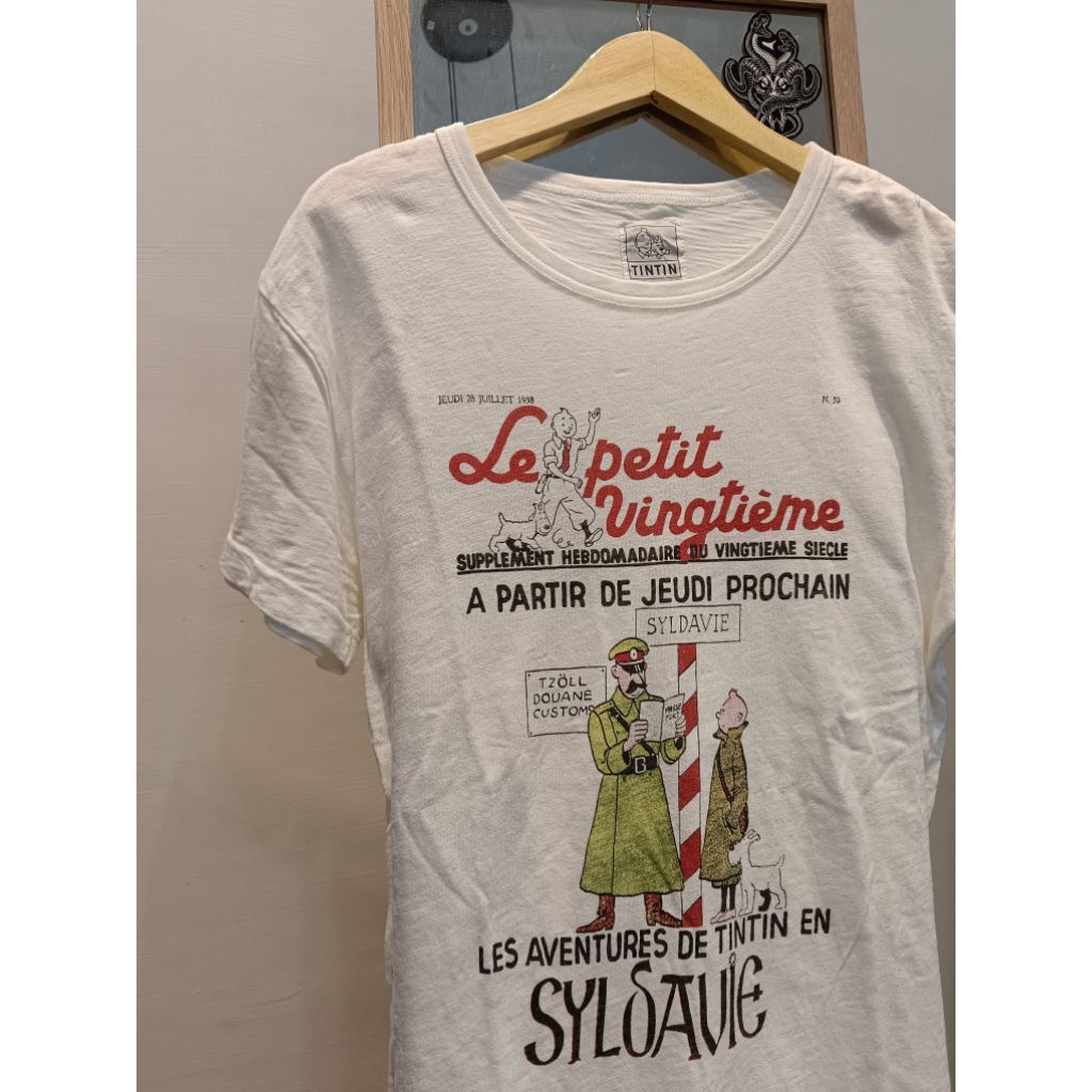kaos vintage cartoon tintin