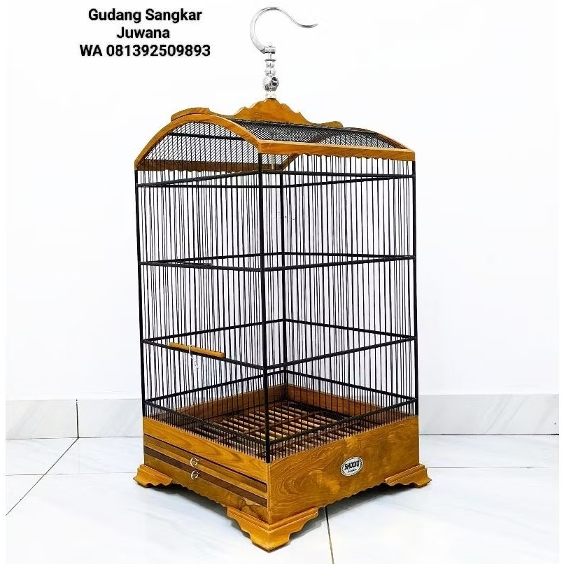 Sangkar Kosan SHODIQ BP PREMIUM Ruji Fiber Jati 40x40 + Full set Kerodong + Free Pallet Kayu