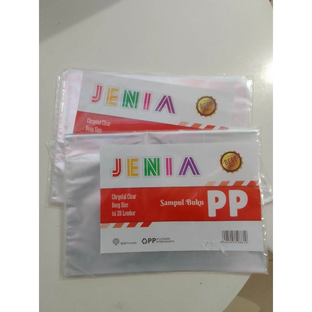 

JENIA - SAMPUL PLASTIK BENING / SAMPUL PLASTIK JENIA BOXY BKS ISI 20 LEMBAR