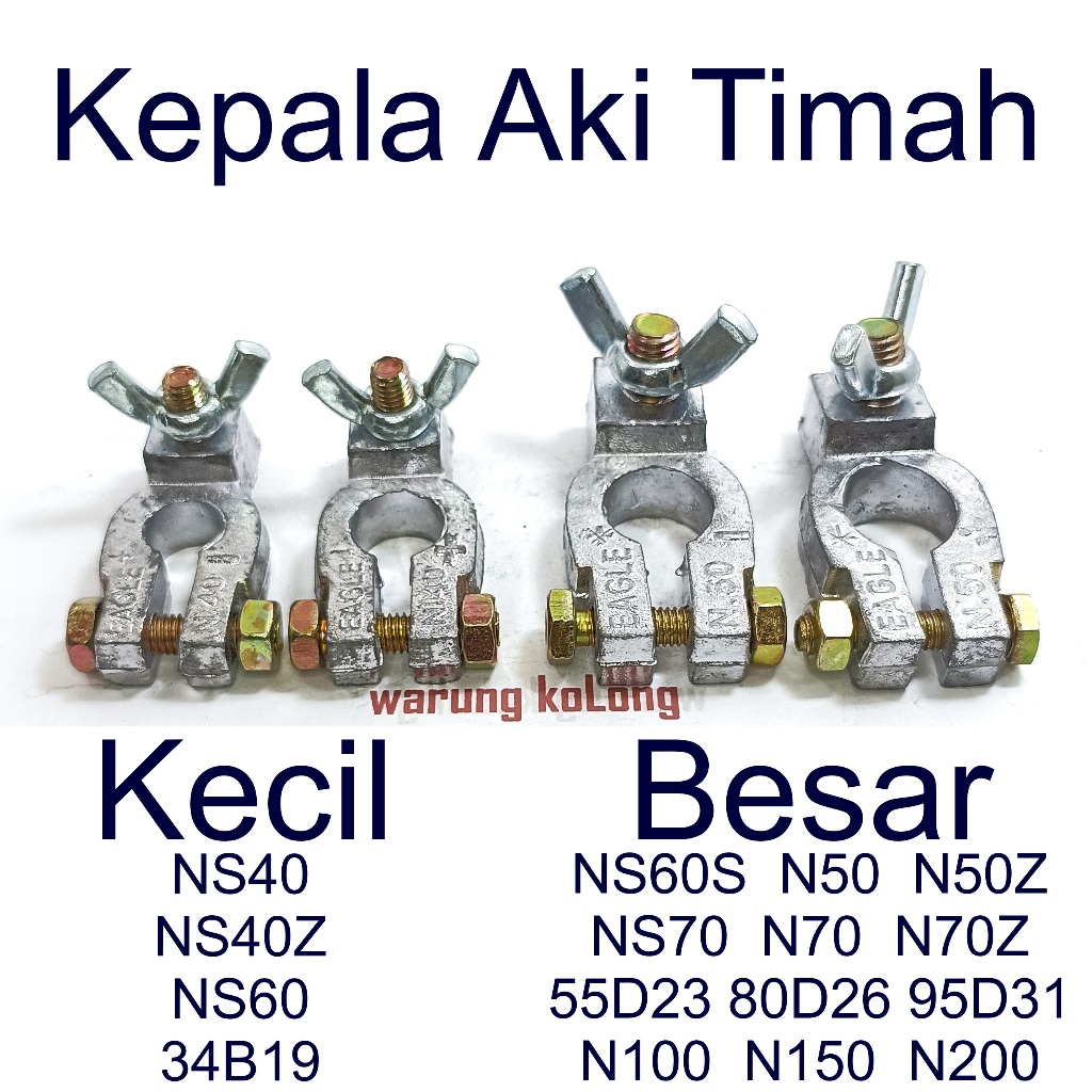 Kepala Aki Set Timah Kecil NS40 NS40Z NS60 besar NS60S N50 N50Z NS70 N70 N70Z 55D23 80D26 95D31 N100