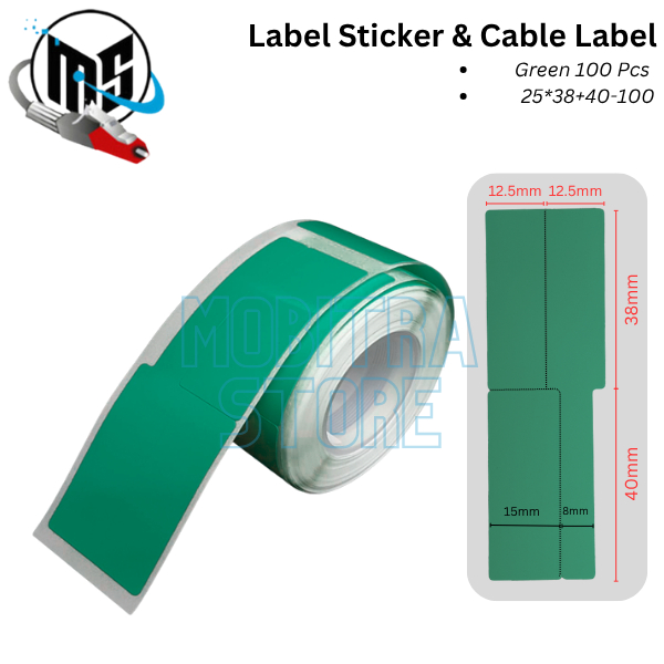 

Stiker Label Kabel Jaringan/LAN/Fiber Optic/Listrik Anti Air Cable Label Sticker