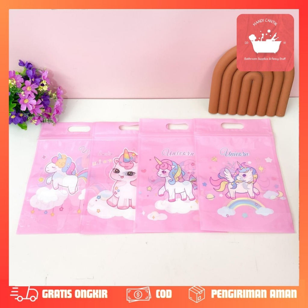 

ZIPPER POUCH JINJING UNICORN PINK MN-1919 HAMPERS LEBARAN SINCIA TAHUN BARU NATAL SOUVERNIR POUCH BANYAK UKURAN