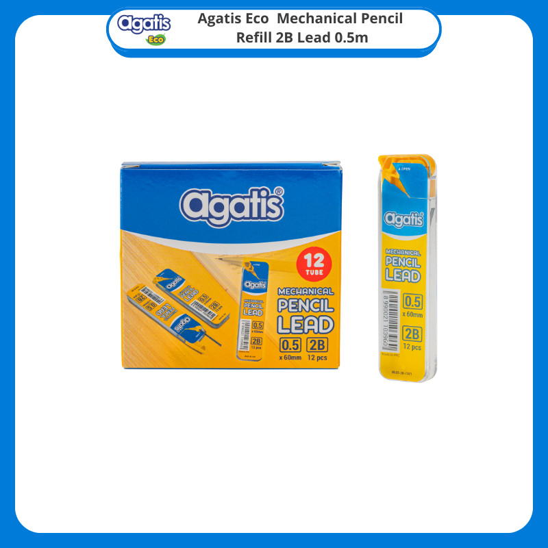 

Isi Pensil Mekanik Agatis Eco 0.5 2B/isi pensil cetek 0.5 2B