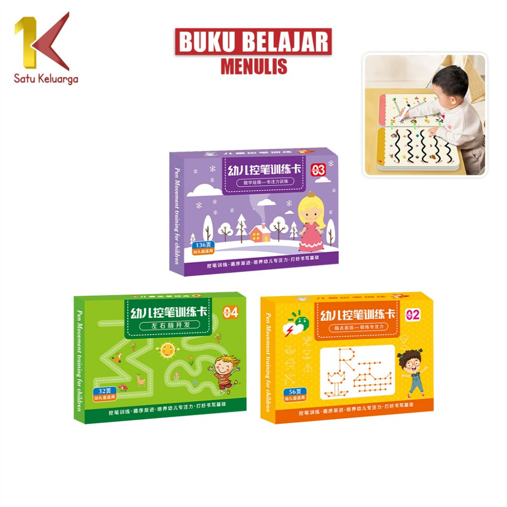 

Satu Keluarga Mainan Edukasi Menggambar Latihan Menulis M386 Magical Tracing Workbook Buku Serbaguna