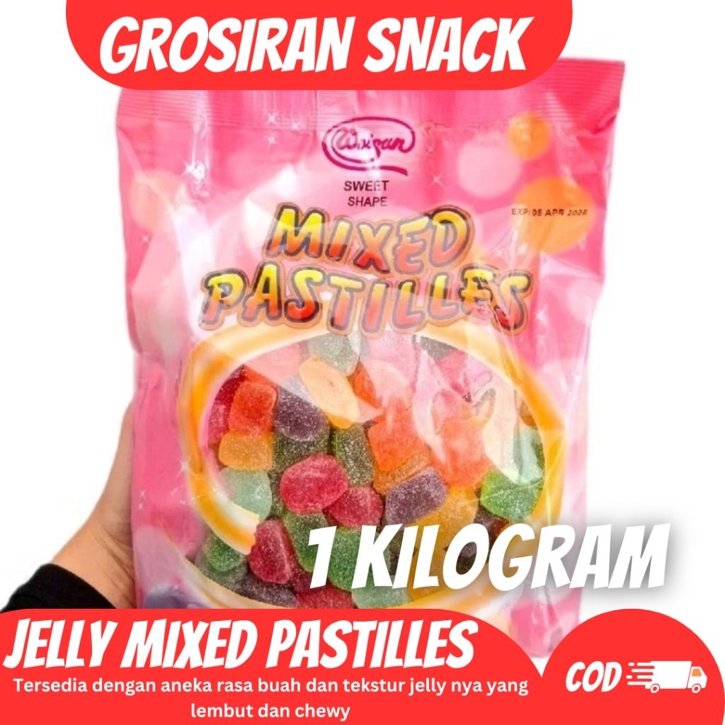 

JELLY MIXED PASTILLES (Waisun) isi 1 KG (per PACK)