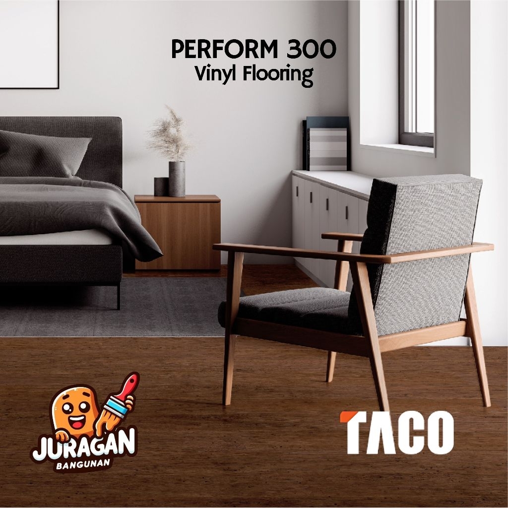 TACO Perform 300 Lantai Vinyl 3mm | Vinyl Lantai Motif Marmer / Motif Kayu / Motif Karpet | Lantai V
