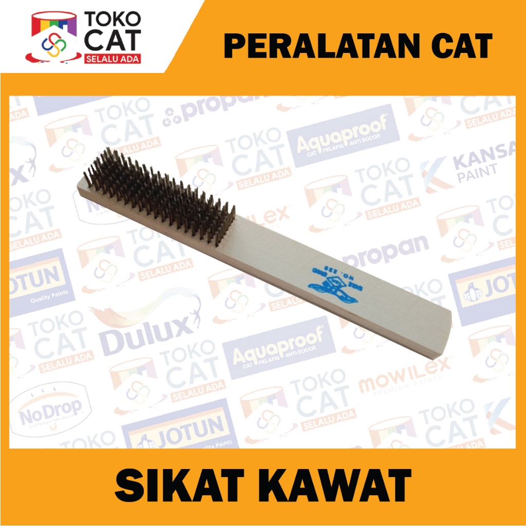 Sikat Kawat Kuningan 8 Baris | Sikat Besi KASAR Gagang Kayu | Wire Brush