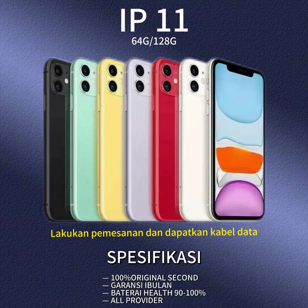 iphone 11 64GB/128GB/256G second-FULLSET BOX original-mulus like new-fungsi normal 100%&Garansi toko