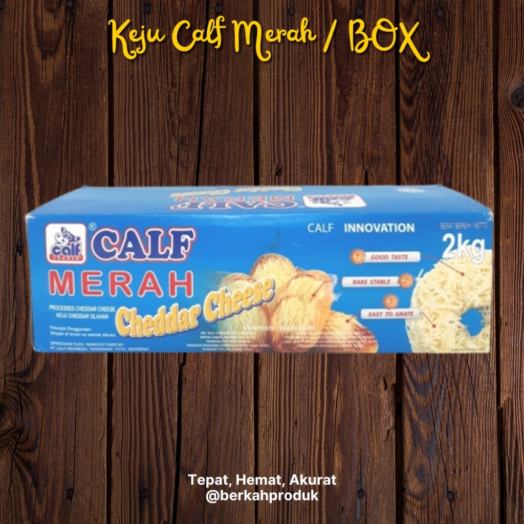 

Keju CALF MERAH Keju Cheddar 2 KG / BOX