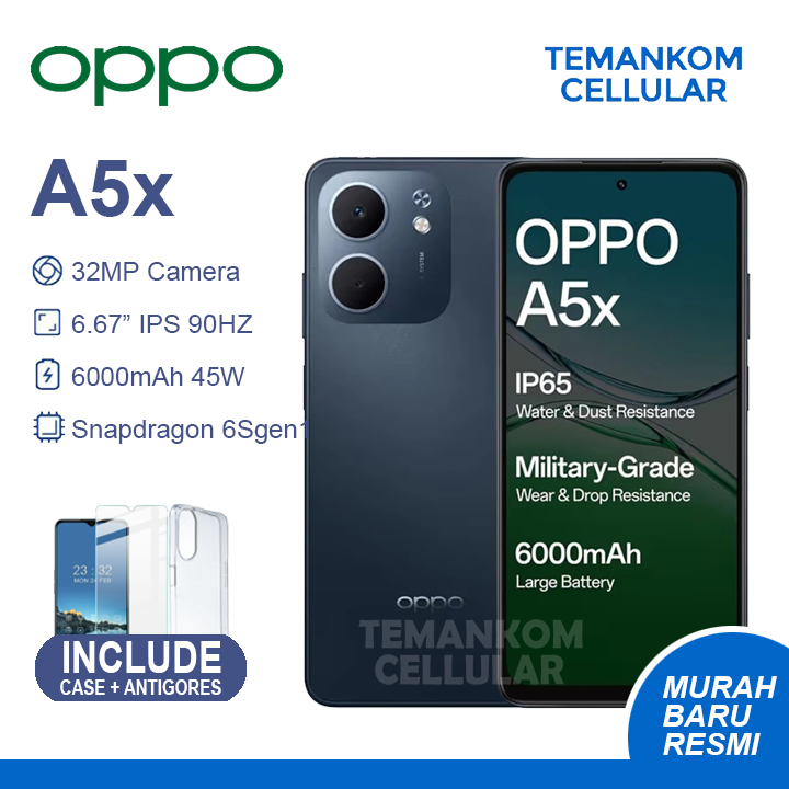 Oppo A5X 12GB RAM baru 6/128 6+6 extend RAM 6GB 128GB A5 X Military Grade kuat GARANSI RESMI