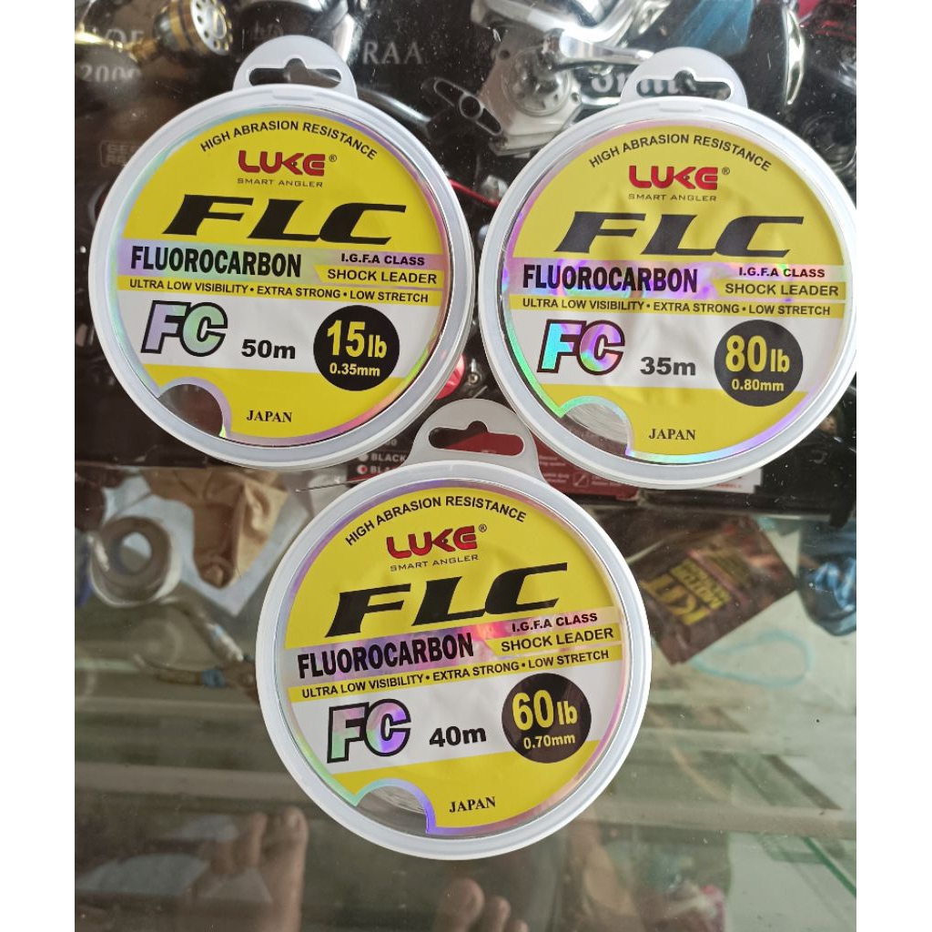 Senar leader flurocarbon luke FLX 50m senar leader pancing senar leader 15lb 30lb 60lb 80lb senar le