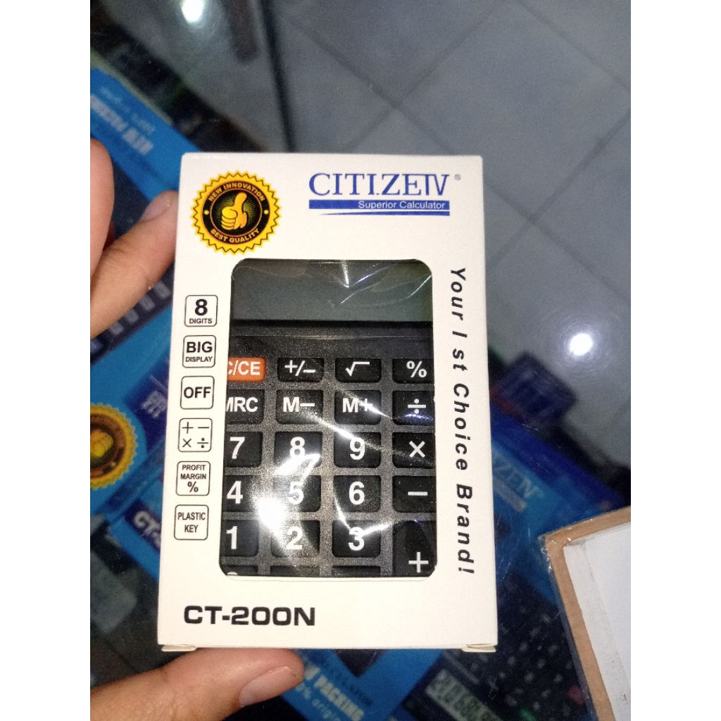 

CITIZEIV Superior Calculator CT-200 N Good Quality-Kalkulator 8 Digit Saku-Pocket Calculator 8 Digit-Alat Mesin Hitung Praktis