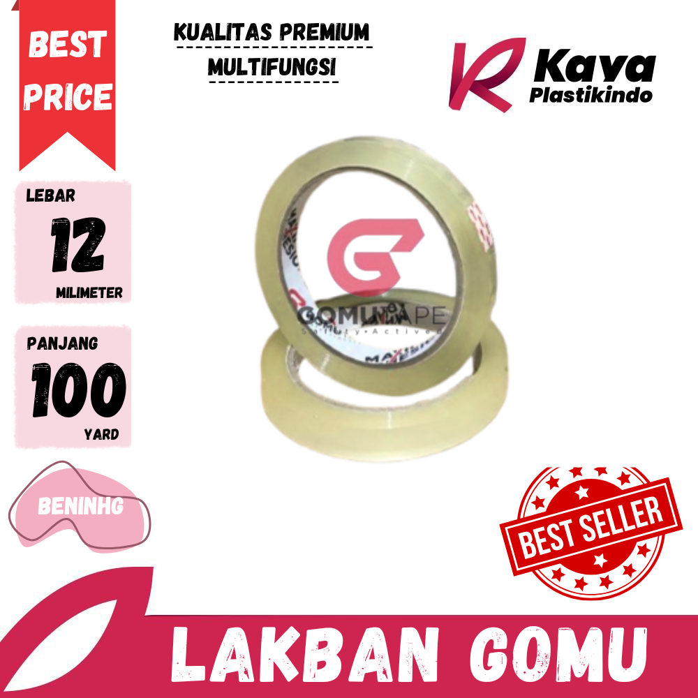 

Lakban Bening 12MM/ 2 PCS Isolasi 1/2 inch 12MM X 100 YARD/Selotip MURAH