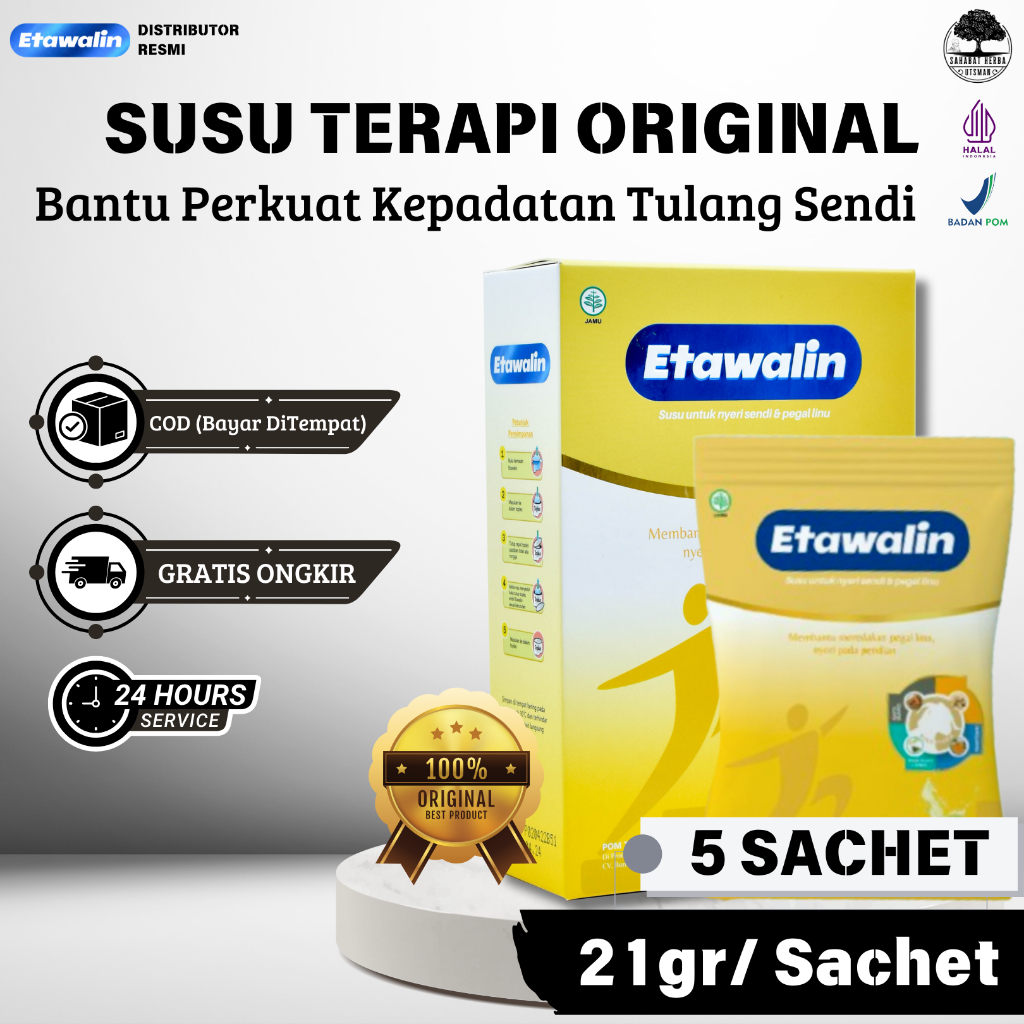 

Etawalin Sachet - Susu Terapi Untuk Perkuat Kepadatan Tulang Sendi Original Berkhasiat Kemasan 5Pcs