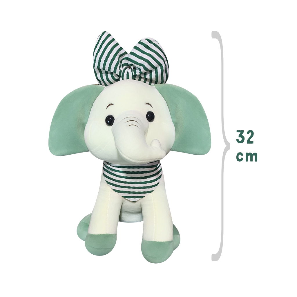 Boneka Gajah Pita Lucu - Boneka Gajah XL Lucu, Lembut & Imut untuk Anak