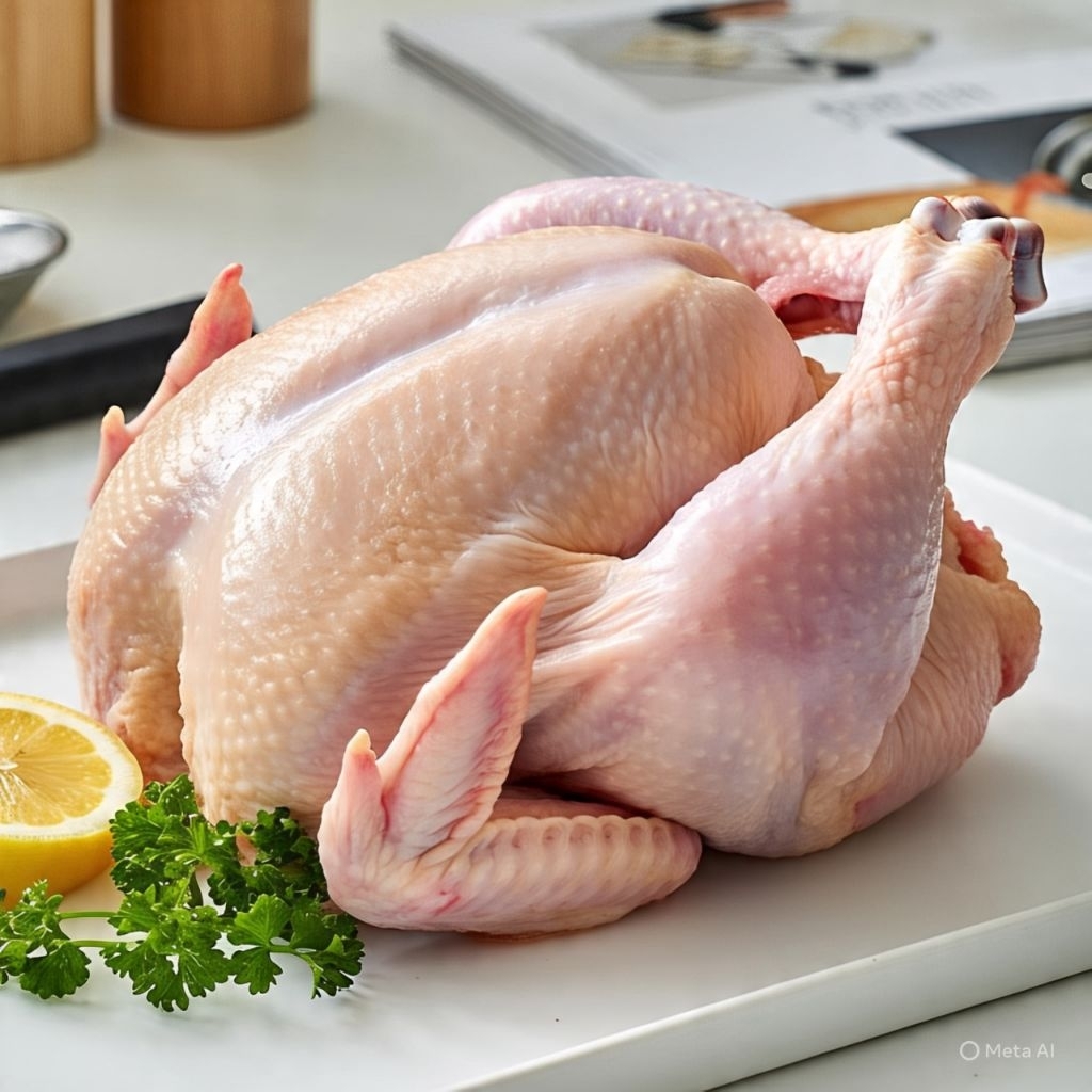 

ayam broiler (tanpa kepala dan kaki) 0.8 - 0,9