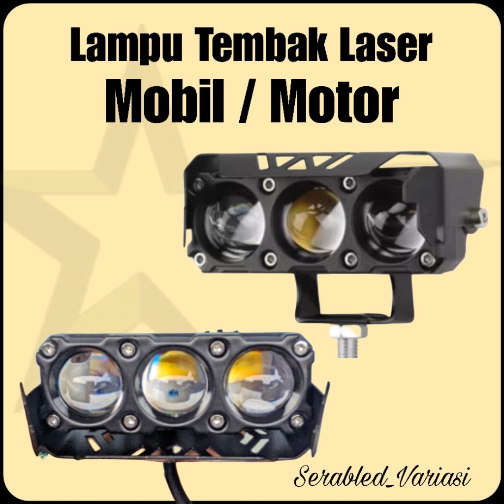 Lampu Tembak / Laser 3 Mata titik Lampu