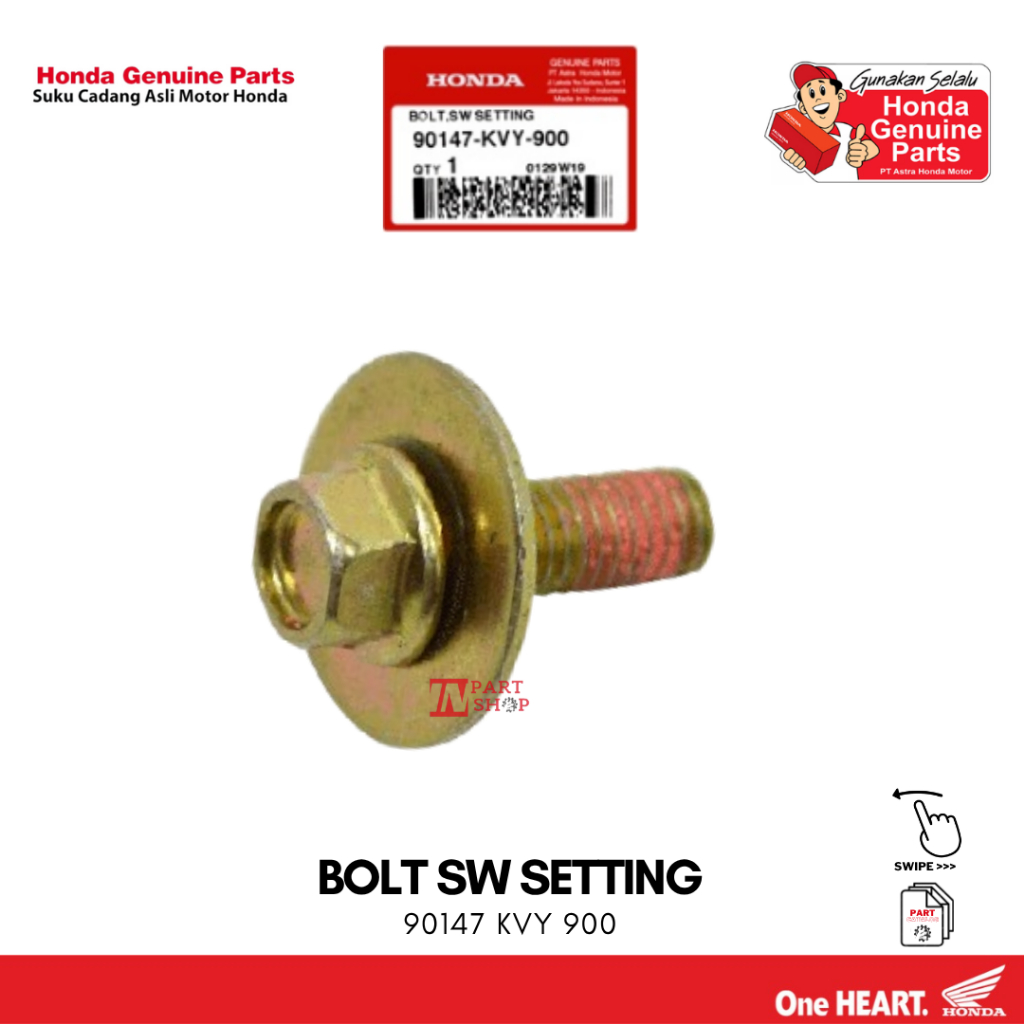 Baut Switch Standar 1 (Bolt Swing Setting) - PCX, Vario 125 FI eSP, Vario 150 eSP, BeAT, Spacy / 901