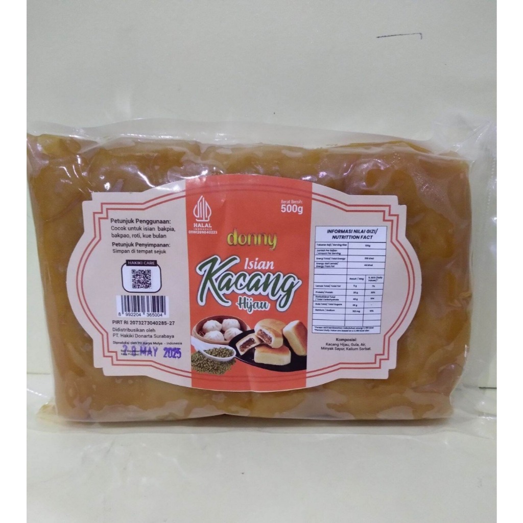 

Kacang Donny Hijau Filling 500gr isian Roti / Isian Bakpao / Mooncake - ed sept 2025