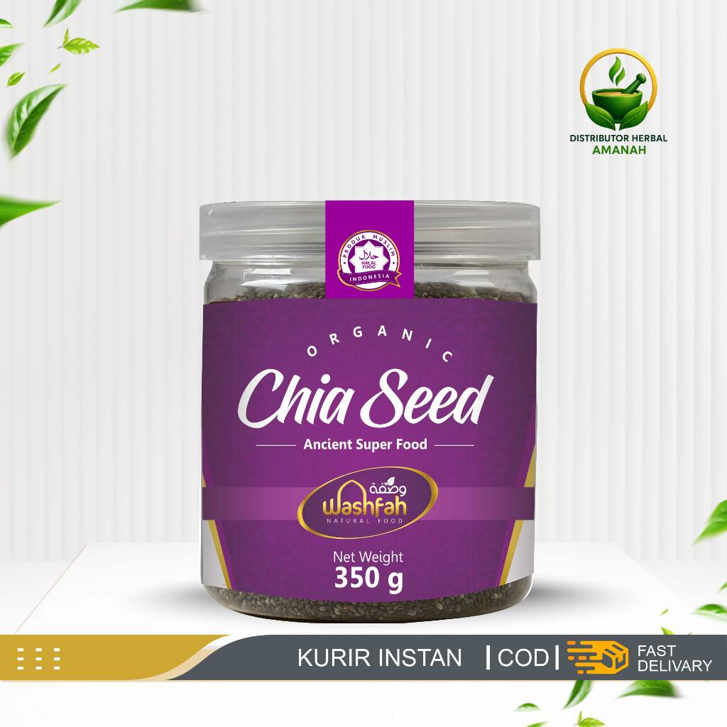 

Organic Chia Seed Premium 350gr Quality Biji Chia Seed Hitam Organik Murni 100% non GMO