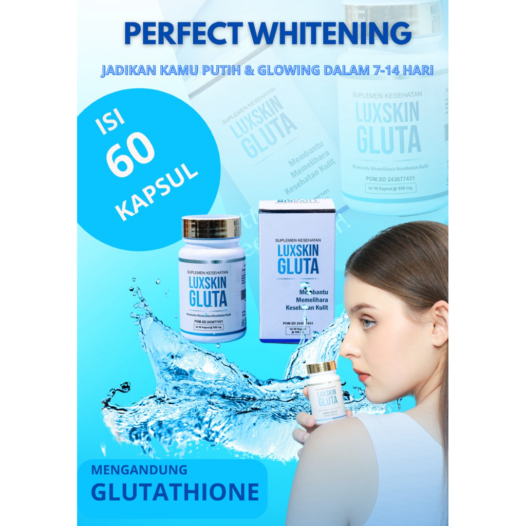 Gluta Luxskin ( isi 60 kapsul ) Duo Extra Luxury suplemen pemutih kulit