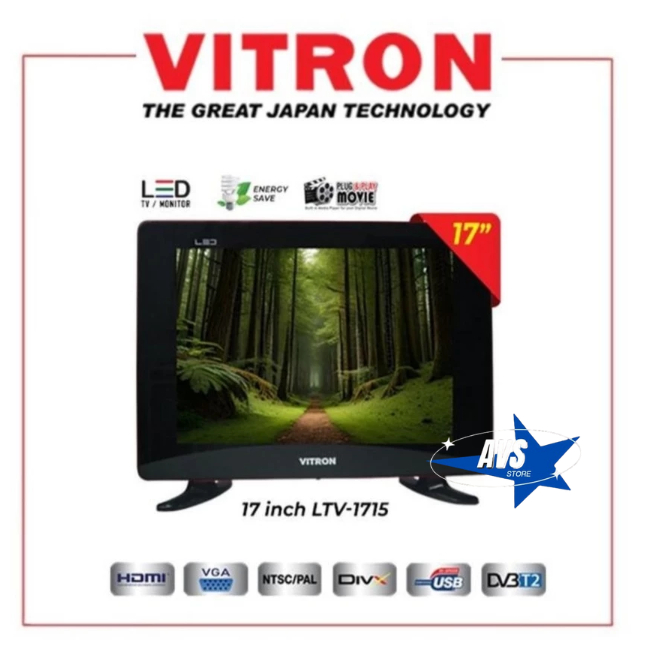 VITRON LED TV DIGITAL TANPA SET TOP BOX UKURAN 17 INCH