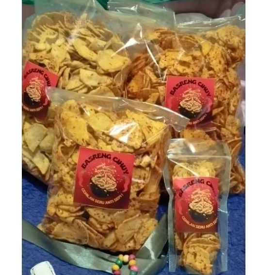 

Basreng keripik basreng pedas asin gurih 1000gr/1kg