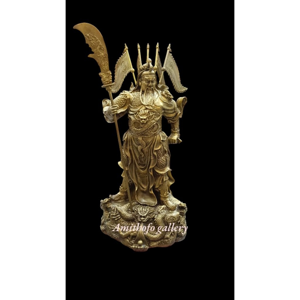 Patung Kwangkong 9 Naga 5 Bendera 12"Lgm