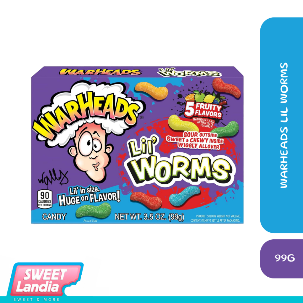 

Warheads Lil Worms 5 Fruity Flavors 99g