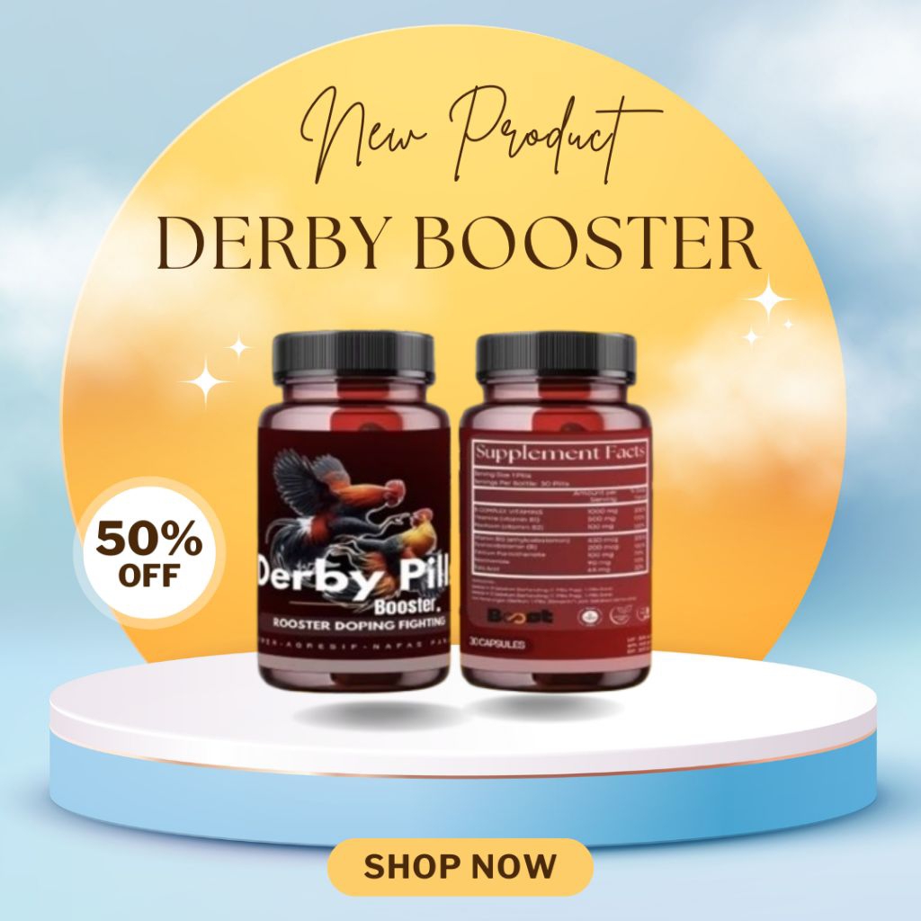 DERBY PILLS BOOSTER ORIGINAL  POWER UP 7X By BOOST Doping Ayam Petarung Peningkat Power Stamina Nafa
