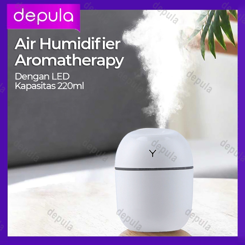 Humidifier Mobil Mini 220ml USB Charging / Humidifier Mobil with LED Light Waktu  Ultrasonik Bisikan