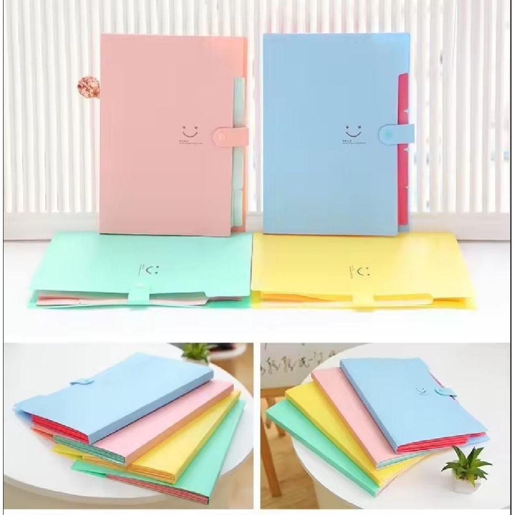 

File organizer warna warni ala Korea cover smile 5 skat