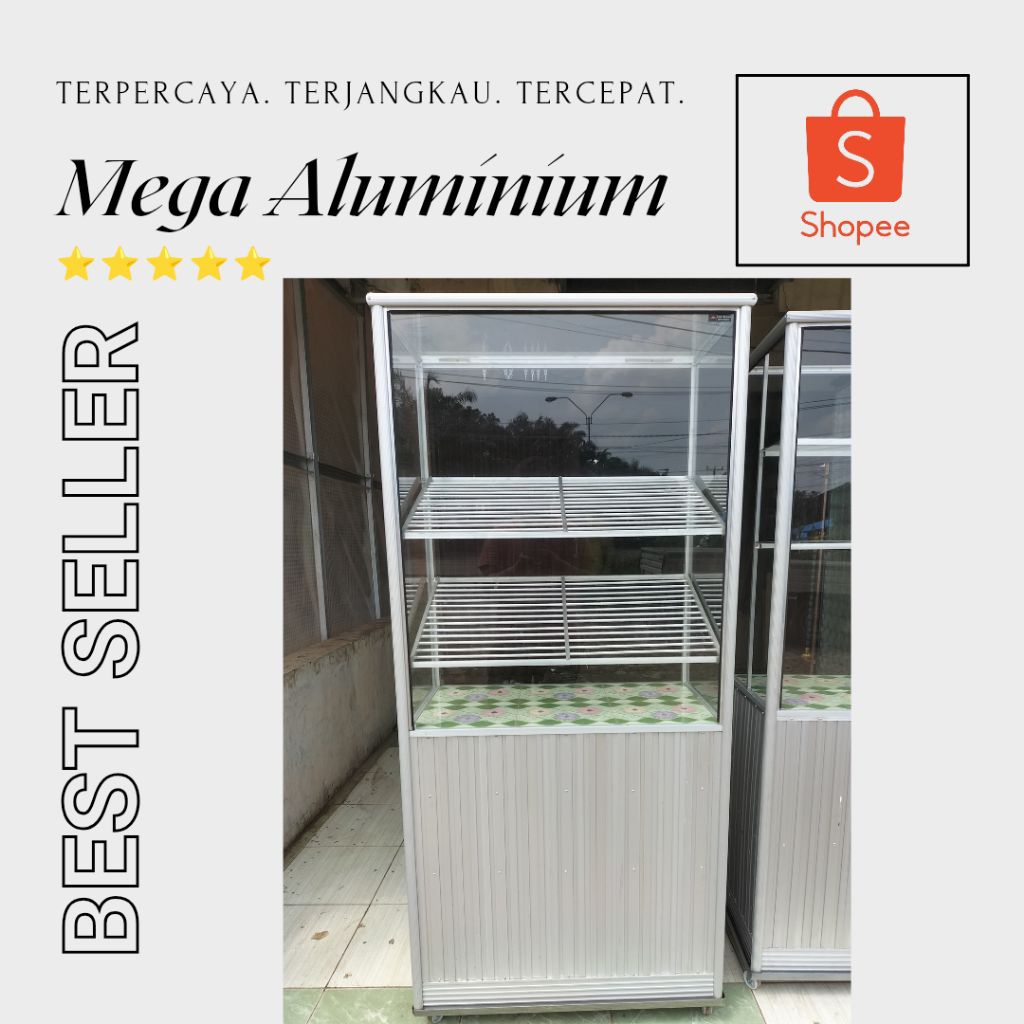ETALASE FRIED CHIKEN JUMBO ALUMINIUM MURAH PALEMBANG