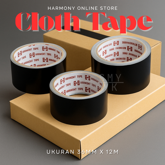 

Lakban Jlid Hitam Kain 36 mm - Isolasi Kain Hitam Jilid 3.6 cm Kualitas Daimaru - Lakban Hitam Kuat - Lakban Penjilid Buku - Cloth Tape Murah Kualitas Nachi Daimaru - Lakban Binding Dokumen - Lakban Hitam 36 mm