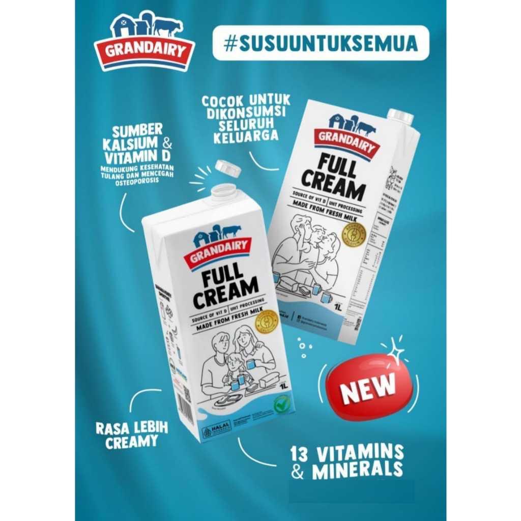 

UHT GRANDAIRY FULL CREAM 1Ltr / Grandairy Full Cream