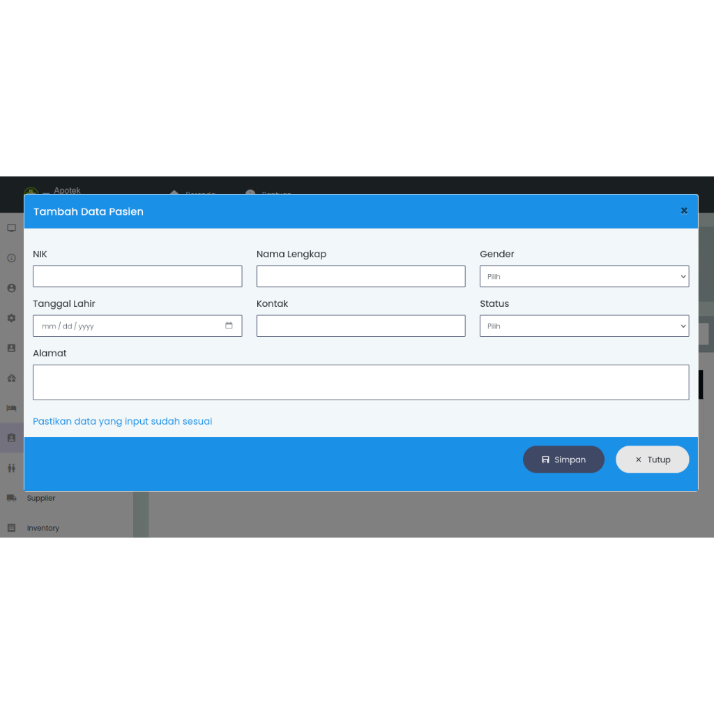 cd source code aplikasi web sistem informasi klinik / apotek berbasis script web php - berbahasa ind