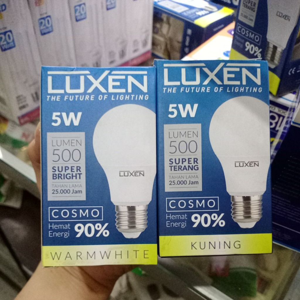 LAMPU LUXEN LED CAHAYA KUNING 5 WATT