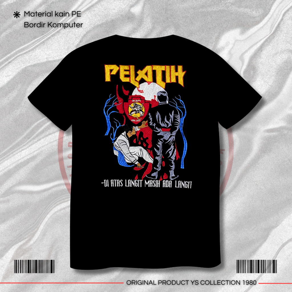 kaos pelatih ikspi bordir | kaos bordir pelatih ikspi kera sakti | kaos bordir